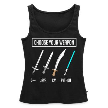 Python-Programmierung, Programmierer Python-Code - Frauen Premium Organic Tank Top - Schwarz - Vorne - AI Model Female 172 light (172cm)