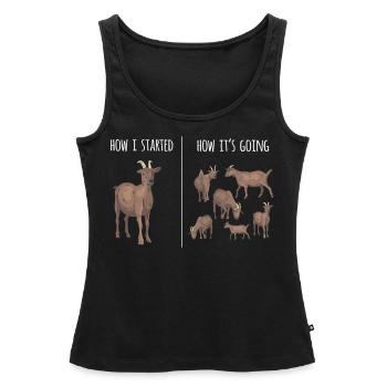 Ziege, Ziegen, Ziegenliebhaber - Frauen Premium Organic Tank Top - Schwarz - Vorne - AI Model Female 172 light (172cm)