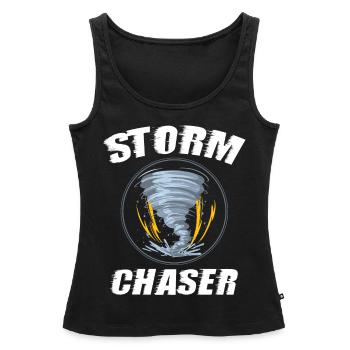 Storm Chaser, Twister Wind, - Débardeur bio Premium Femme - noir - Devant - AI Model Female 172 light (172cm)