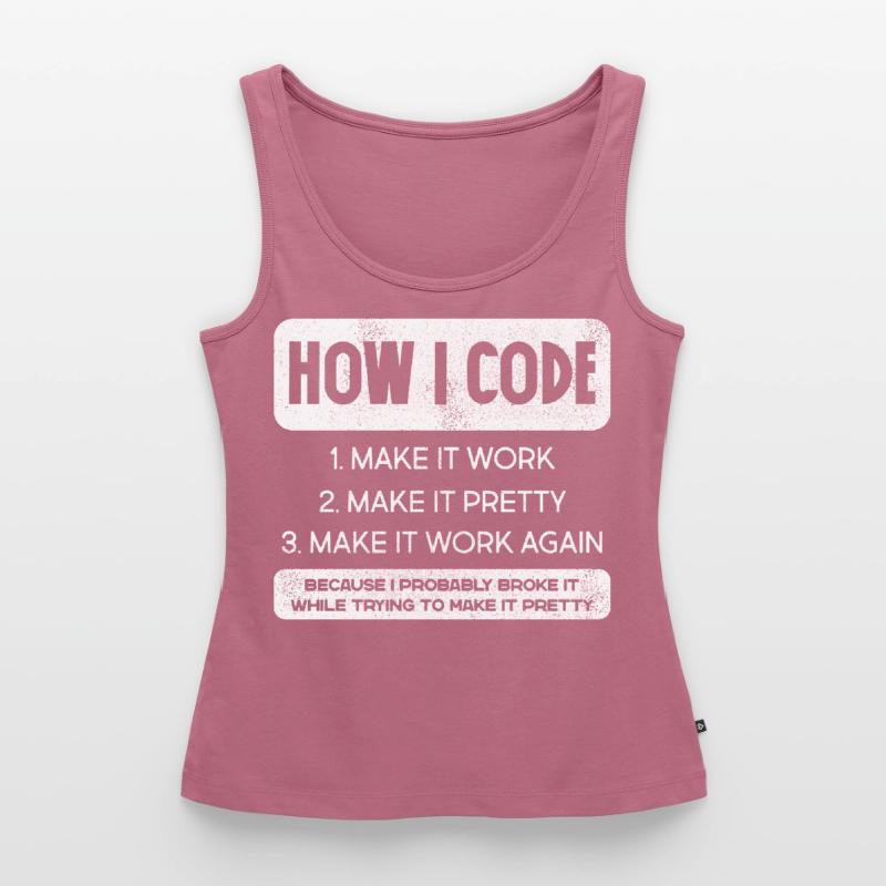 Programmierer, Code, Nerd, Programmierung Frauen Premium Organic Tank Top