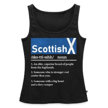 Schottisch, Schottisches Erbe, Schottland - Frauen Premium Organic Tank Top - Schwarz - Vorne - AI Model Female 172 light (172cm)