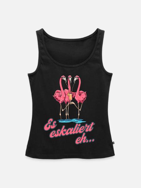 Es eskaliert eh… - Frauen Premium Organic Tank Top - Schwarz