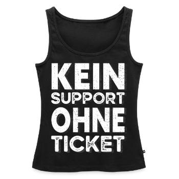 Kein Ticket, Kein Support, Helpdesk, Callenter - Frauen Premium Organic Tank Top - Schwarz - Vorne - AI Model Female 172 light (172cm)