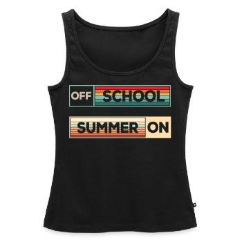 Schule Ist Draußen, Sommer Auf - Frauen Premium Organic Tank Top - Schwarz - Vorne - AI Model Female 172 light (172cm)