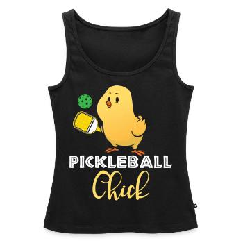 Pickleball-Chic, Pickleball-Spieler - Frauen Premium Organic Tank Top - Schwarz - Vorne - AI Model Female 172 light (172cm)