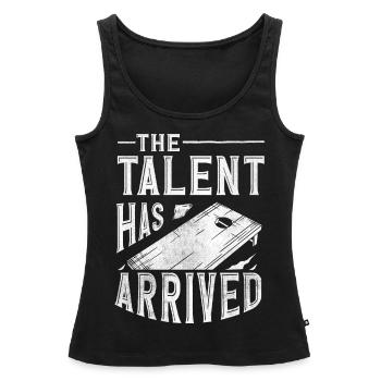 Cornhole -Spieler, Cornhole - Frauen Premium Organic Tank Top - Schwarz - Vorne - AI Model Female 172 light (172cm)