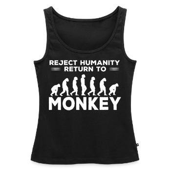 Refuse humanity to return to the ape - Women’s Premium Organic Tank top - black - Front - AI Model Female 172 light (172cm)