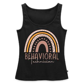 Enseignants du primaire - Débardeur bio Premium Femme - noir - Devant - AI Model Female 172 light (172cm)