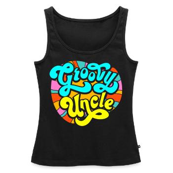 Groovy Uncle - Women’s Premium Organic Tank top - black - Front - AI Model Female 172 light (172cm)