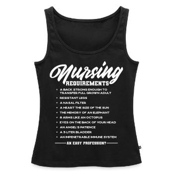Krankenschwester, Krankenpflege - Frauen Premium Organic Tank Top - Schwarz - Vorne - AI Model Female 172 light (172cm)