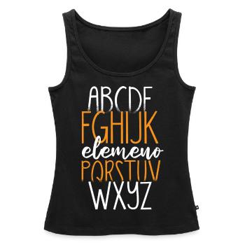 ABCs Hello Kindergarten Back to School - Women’s Premium Organic Tank top - black - Front - AI Model Female 172 light (172cm)