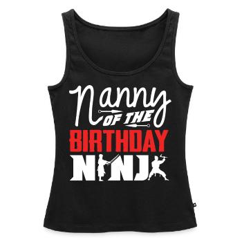 Geburtstag Der Ninja, Ninja, - Frauen Premium Organic Tank Top - Schwarz - Vorne - AI Model Female 172 light (172cm)