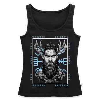 Viking Giant Frost Ymir Viking Mythology Norse - Frauen Premium Organic Tank Top - Schwarz - Vorne - AI Model Female 172 light (172cm)