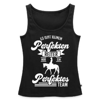 Pferdenarr, Pferd, Pferdesport - Frauen Premium Organic Tank Top - Schwarz - Vorne - AI Model Female 172 light (172cm)