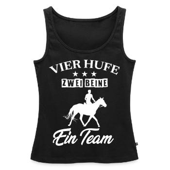 Pferdenarr, Pferd, Pferdesport - Frauen Premium Organic Tank Top - Schwarz - Vorne - AI Model Female 172 light (172cm)