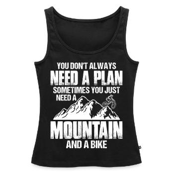 Mountainbiker, Mountainbike - Frauen Premium Organic Tank Top - Schwarz - Vorne - AI Model Female 172 light (172cm)