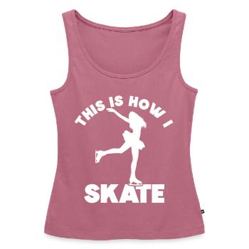 Eislaufen - Frauen Premium Organic Tank Top - Mauve - Vorne - AI Model Female 172 light (172cm)