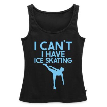 Eislaufen - Frauen Premium Organic Tank Top - Schwarz - Vorne - AI Model Female 172 light (172cm)