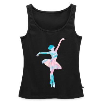 Ballett - Frauen Premium Organic Tank Top - Schwarz - Vorne - AI Model Female 172 light (172cm)