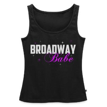 Broadway, Musical, Nerd de théâtre - Débardeur bio Premium Femme - noir - Devant - AI Model Female 172 light (172cm)