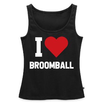 Broadway, Musical, Nerd de théâtre - Débardeur bio Premium Femme - noir - Devant - AI Model Female 172 light (172cm)