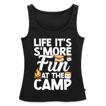 Marshmallow S'more - Women’s Premium Organic Tank top - black - Front - AI Model Female 172 light (172cm)