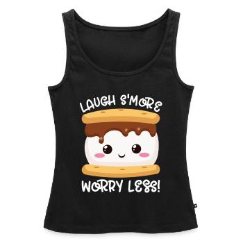 Marshmallow S'more - Women’s Premium Organic Tank top - black - Front - AI Model Female 172 light (172cm)