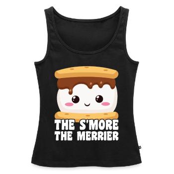 Marshmallow S'more - Women’s Premium Organic Tank top - black - Front - AI Model Female 172 light (172cm)