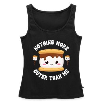 Marshmallow S'more - Women’s Premium Organic Tank top - black - Front - AI Model Female 172 light (172cm)