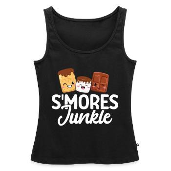 Marshmallow S'more - Women’s Premium Organic Tank top - black - Front - AI Model Female 172 light (172cm)