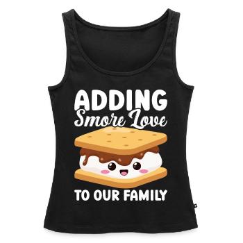 Marshmallow S'more - Women’s Premium Organic Tank top - black - Front - AI Model Female 172 light (172cm)