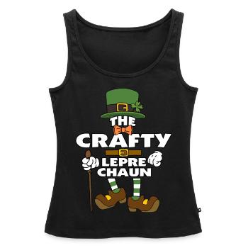 The Crafty Leprechaun St Patrick's Day - Frauen Premium Organic Tank Top - Schwarz - Vorne - AI Model Female 172 light (172cm)