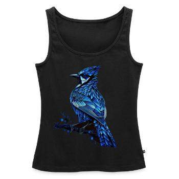 Geometric Blue Jay Bird Colorful Abstract Bird Wat - Frauen Premium Organic Tank Top - Schwarz - Vorne - AI Model Female 172 light (172cm)