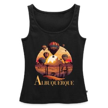 Albuquerque Ballon New Mexico Heißluftballon - Frauen Premium Organic Tank Top - Schwarz - Vorne - AI Model Female 172 light (172cm)