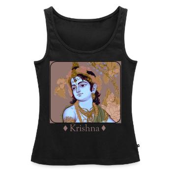 Dieu hindou Krishna Vishnu Hindouisme Divinité Mythologie - Débardeur bio Premium Femme - noir - Devant - AI Model Female 172 light (172cm)