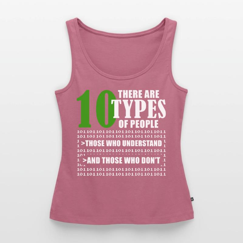 Binary Code Funny Programmer Saying Coding Frauen Premium Organic Tank Top