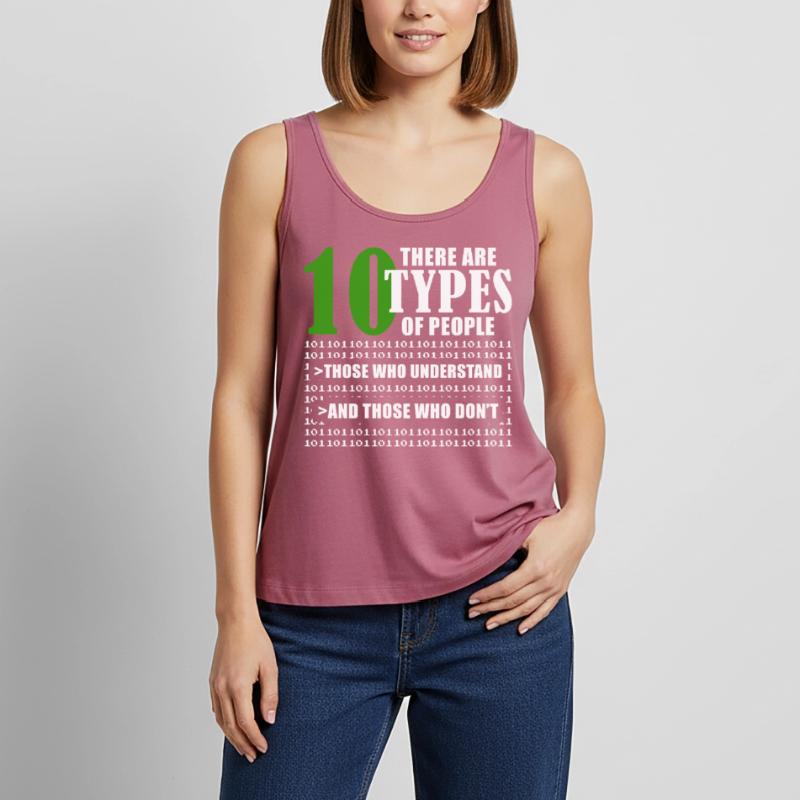 Binary Code Funny Programmer Saying Coding Frauen Premium Organic Tank Top