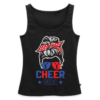 Cheerleadermädchen Cheerleading Jubel Jugend - Frauen Premium Organic Tank Top - Schwarz - Vorne - AI Model Female 172 light (172cm)