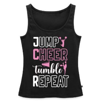 Cheerleadermädchen Cheerleading Jubel Jugend - Frauen Premium Organic Tank Top - Schwarz - Vorne - AI Model Female 172 light (172cm)