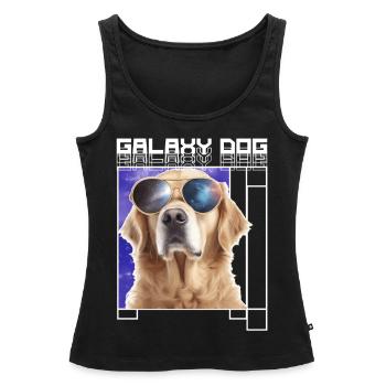 Galaxy Dog Golden Retriever Galaxy Sunglasses Dog - Frauen Premium Organic Tank Top - Schwarz - Vorne - AI Model Female 172 light (172cm)