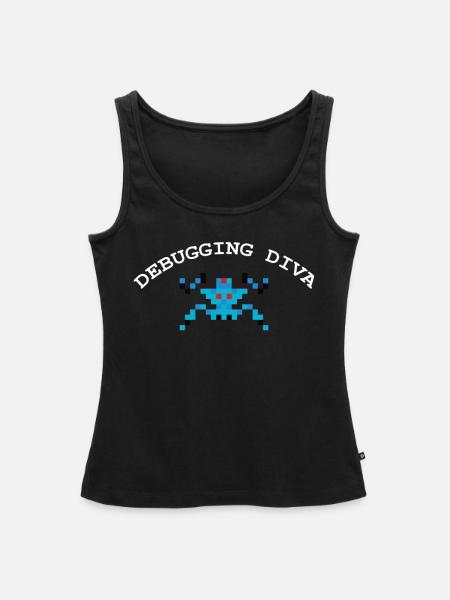 Debugging Diva Coding Debugger Hacker - Frauen Premium Organic Tank Top - Schwarz