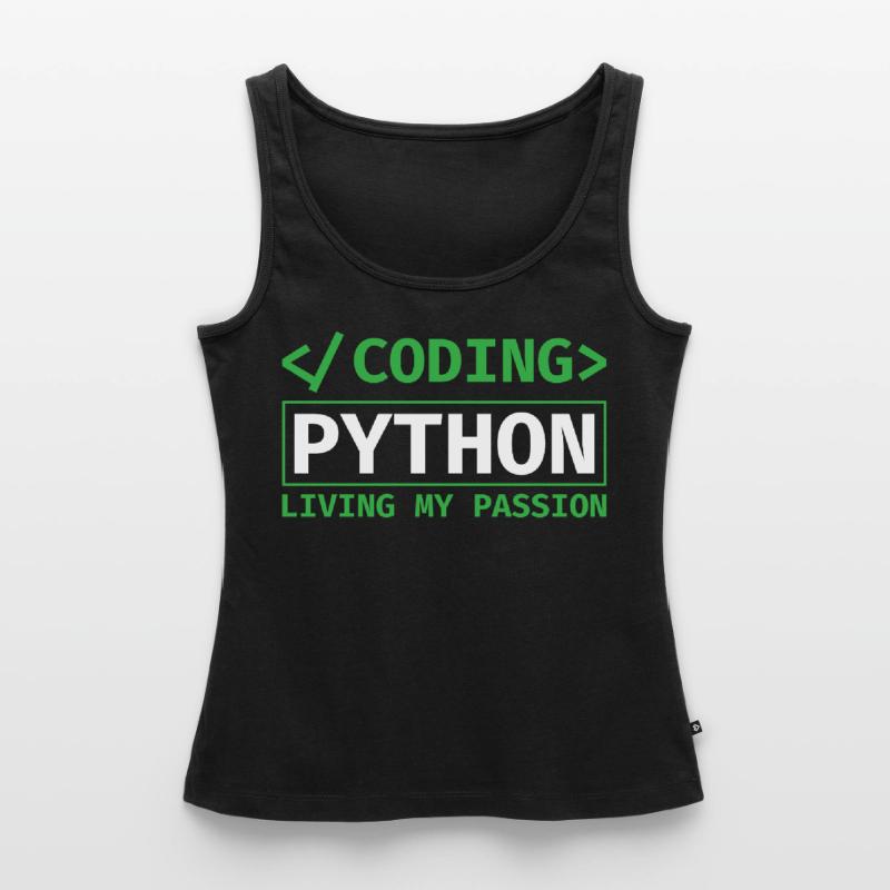 Coding Python, Living My Passion Coding Python Frauen Premium Organic Tank Top