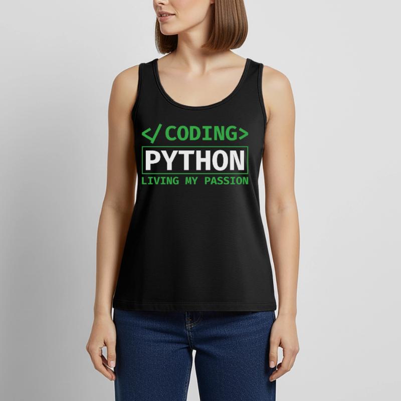 Coding Python, Living My Passion Coding Python Frauen Premium Organic Tank Top