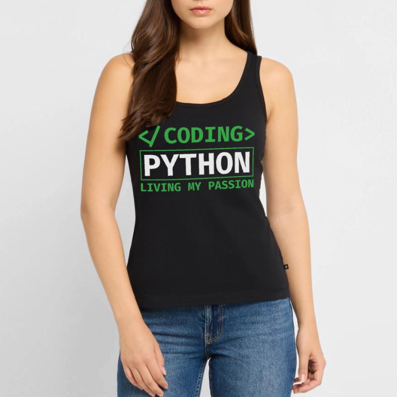 Coding Python, Living My Passion Coding Python Frauen Premium Organic Tank Top
