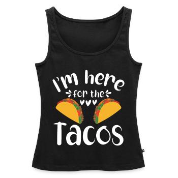 Taco drôle Fiesta mexicaine Cinco De Mayo - Débardeur bio Premium Femme - noir - Devant - AI Model Female 172 light (172cm)