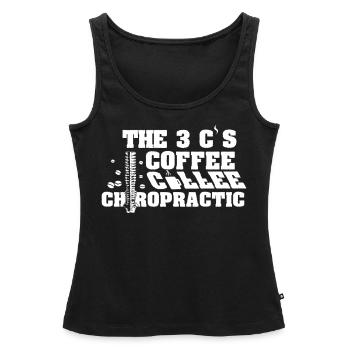 Coffee Lover Chiropractor Funny Bone Cracking Ther - Frauen Premium Organic Tank Top - Schwarz - Vorne - AI Model Female 172 light (172cm)