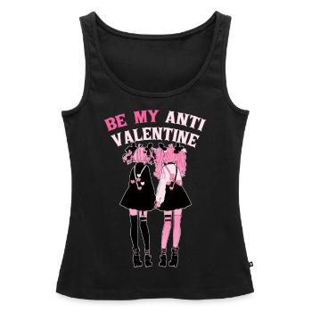 Be My Anti Valentine Couple Emo Friends Goth Fashi - Frauen Premium Organic Tank Top - Schwarz - Vorne - AI Model Female 172 light (172cm)