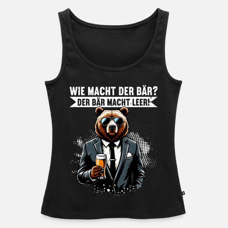 How does the bear do? The bear makes you empty! Jollier - Women’s Premium Organic Tank top - black