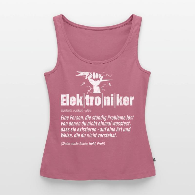 Electronics Technician Electrics Profession Volt Electrical Engineering Women’s Premium Organic Tank top