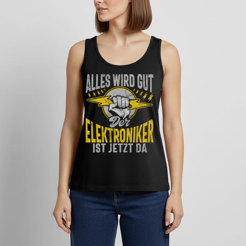 Electronics Technician Electrics Profession Volt Electrical Engineering Women’s Premium Organic Tank top